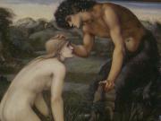 Edward Burne-Jones Pan e Psiche 1872-74